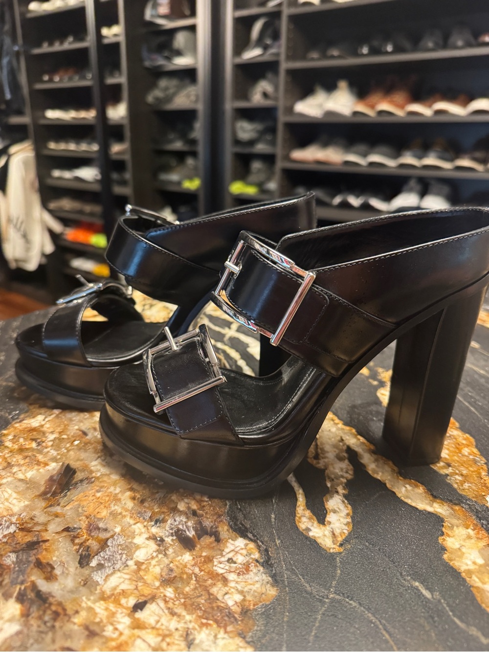 Alexander McQueen Black Platform Sandals - Picture 4 of 8